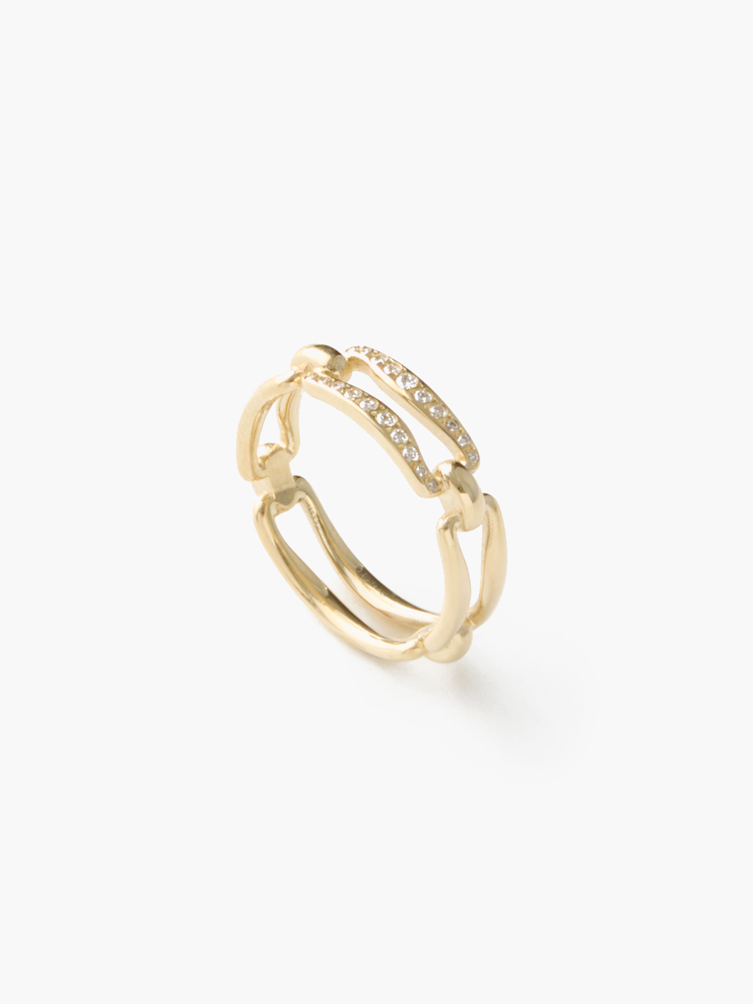 Immortelle Wide Chain Ring - Yellow Gold