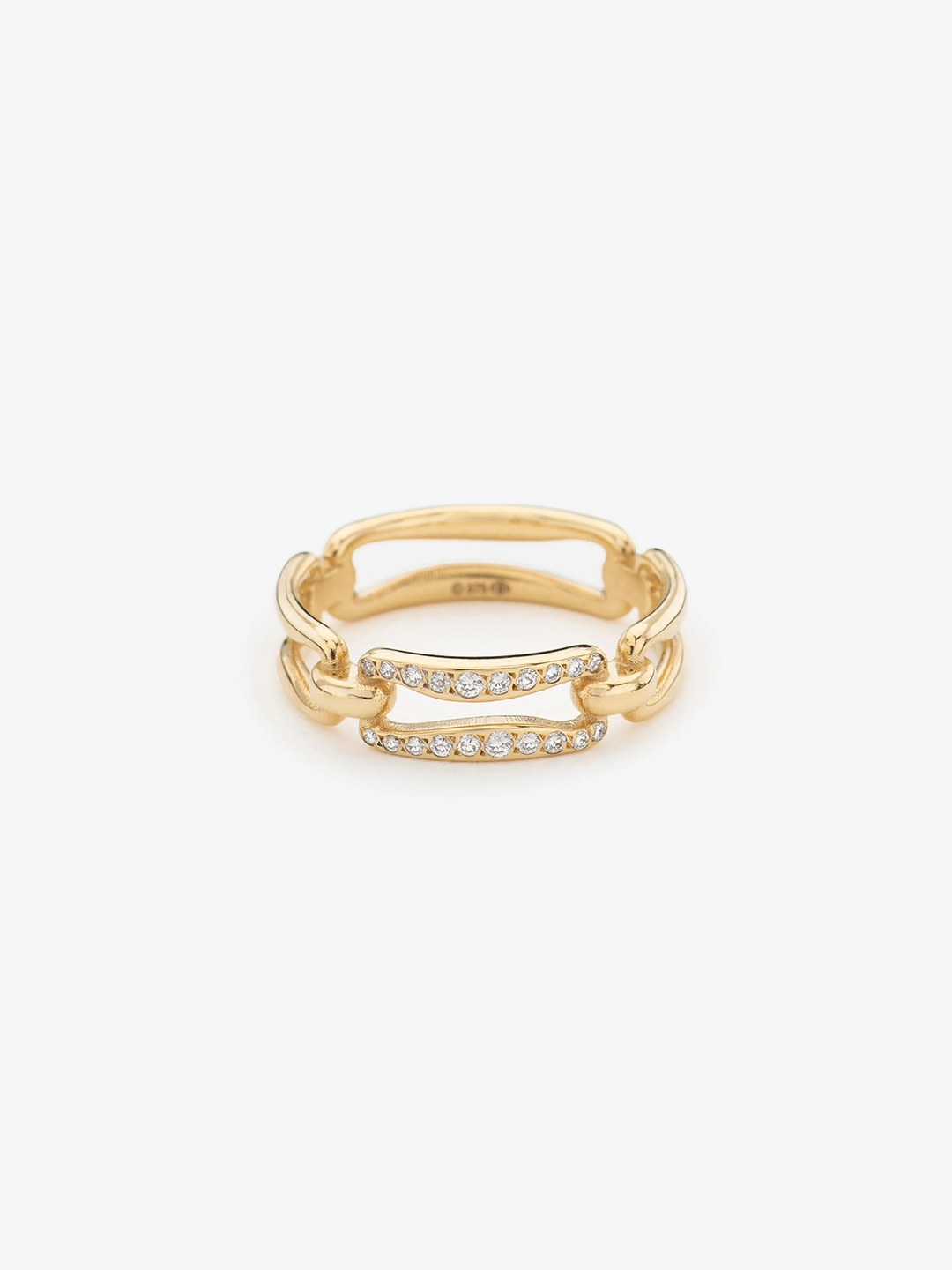 Immortelle Wide Chain Ring - Yellow Gold