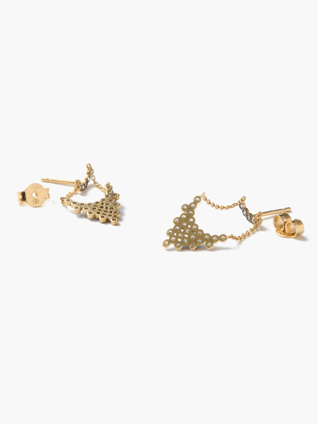 Petale Earrings Pierced Earring - Yellow Gold