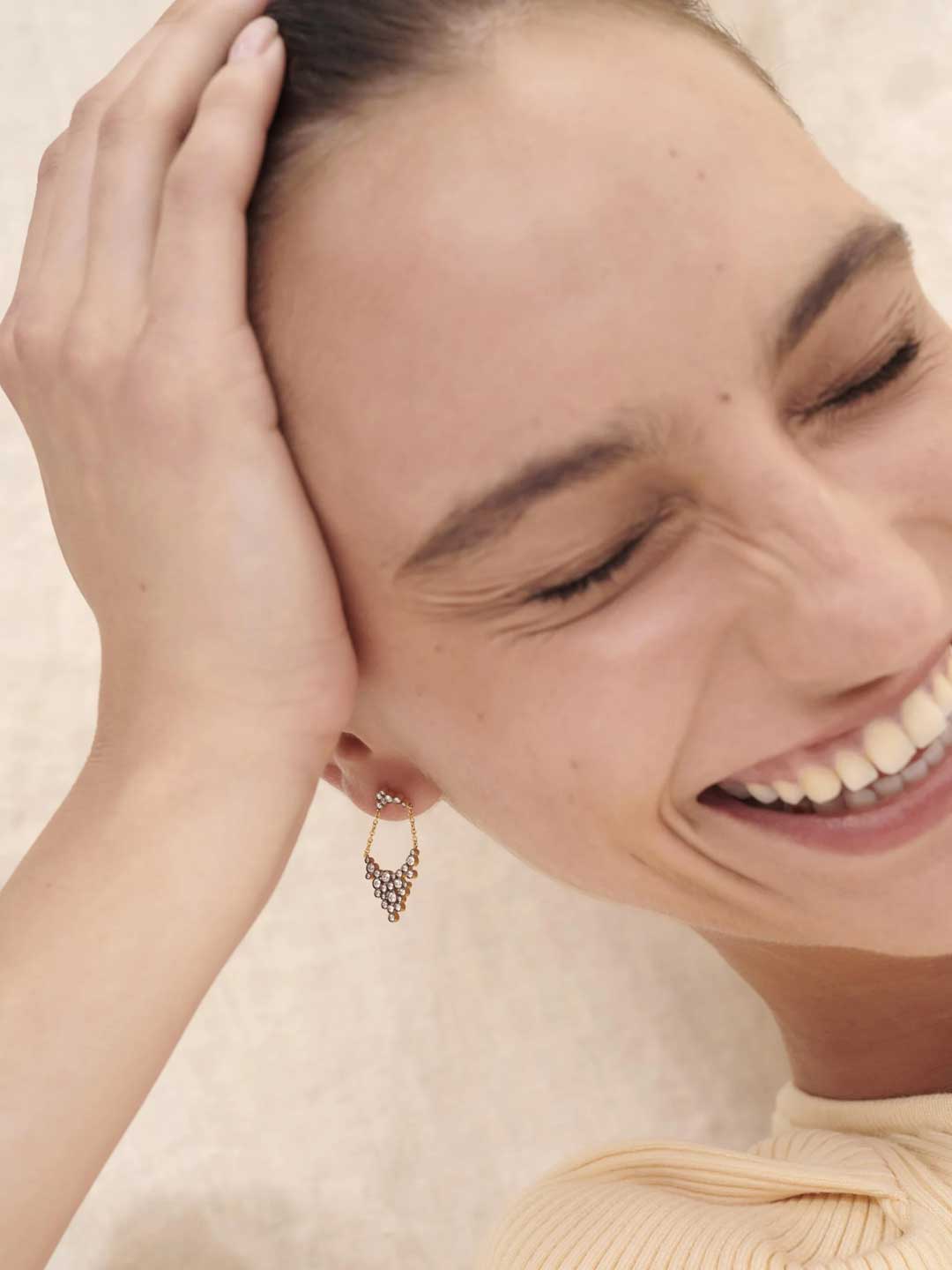 Maxi Petale Pierced Earring - Yellow Gold