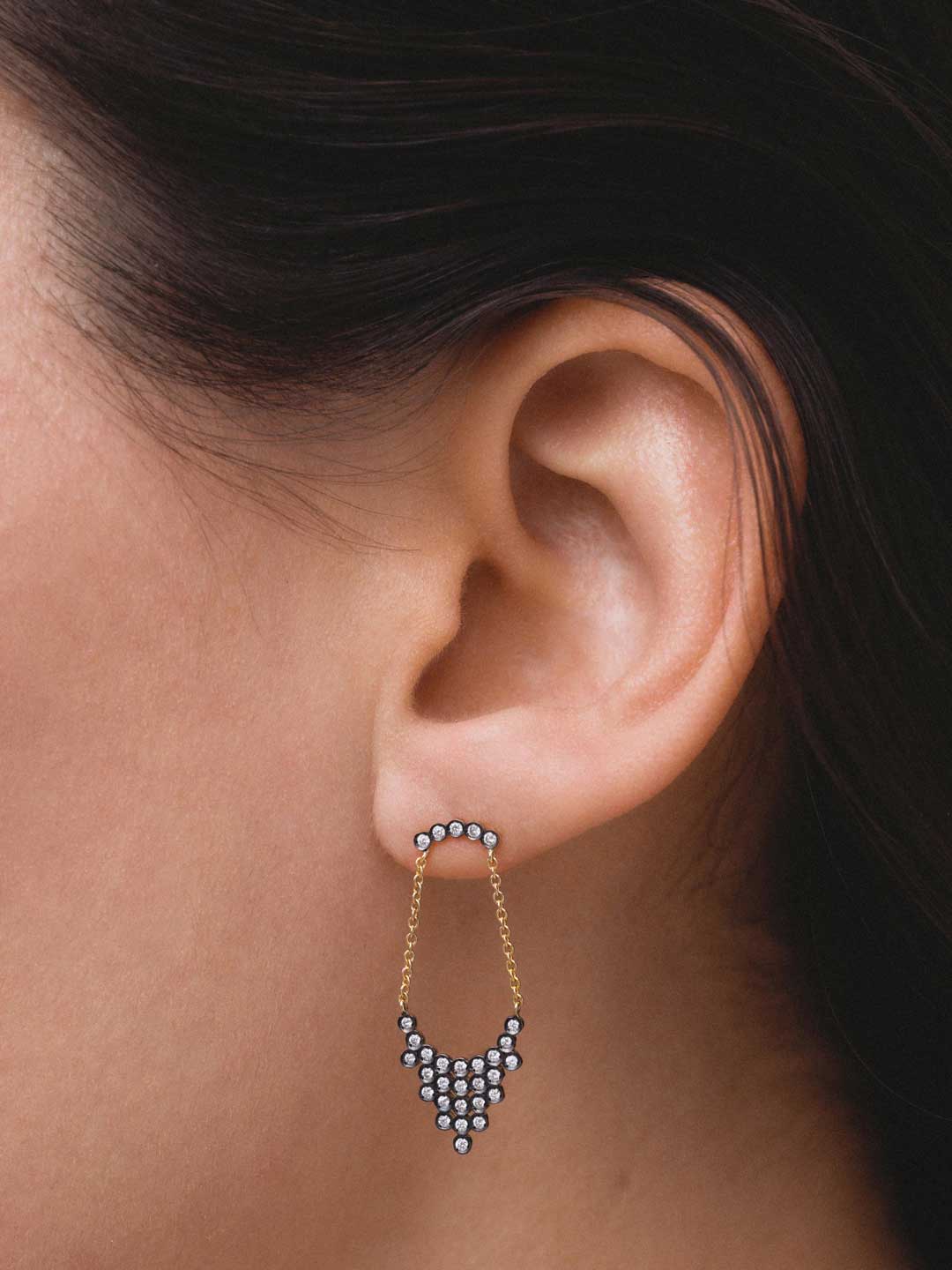 Petale Earrings Pierced Earring - Yellow Gold